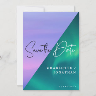 Invitation Epic Sky Enregistrer La Date Minimaliste Mariage