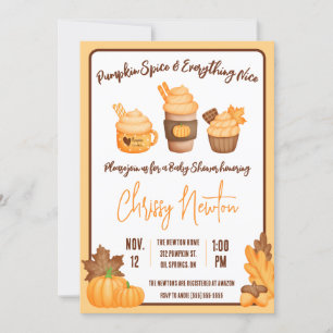 Invitation Épices citrouilles et tout Nice, Baby shower