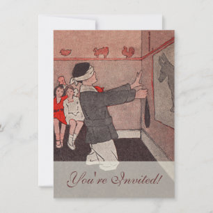 Invitation Épingler la queue âne