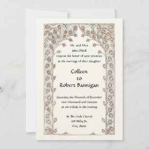 Invitation Époque victorienne 1845 Style gothique Mariage fro
