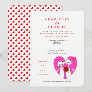 Invitation Épouse Amoureux des chats   Groom Purr.fect Mariag