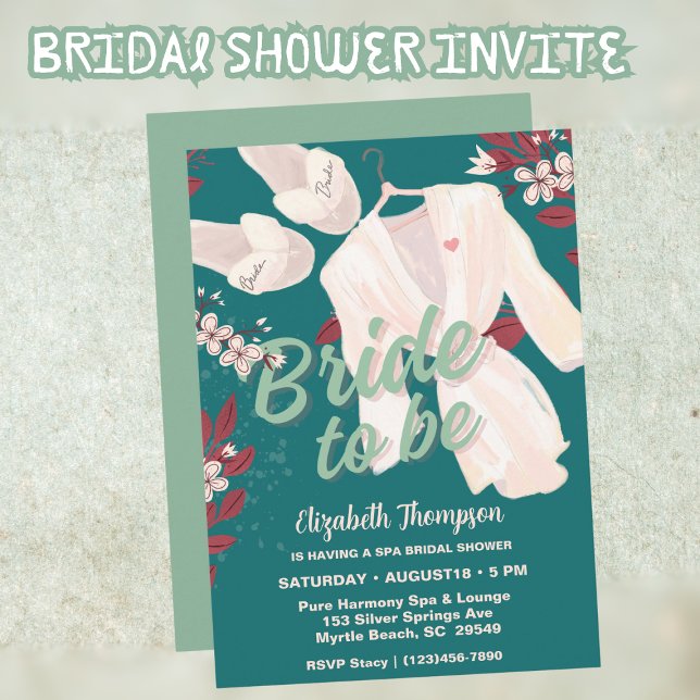 Invitation Épouse pour être Fête des mariées Spa (Créateur téléchargé)