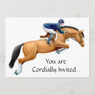 Invitation équestre de cheval de pullover