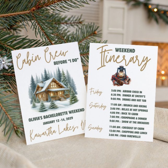 Invitation Équipage cabine avant moi! Week-end Bachelorette P (Créateur téléchargé)