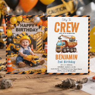 Invitation Équipe de construction Camion à benne Basculant Ga