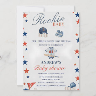 Invitation Équipe de fête pour la baby shower de baseball per