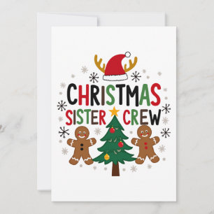 Invitation Équipe de la sœur de Noël amis pain d'épice festif