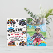 Équipe de Monster Truck Fête d'anniversaire avec p