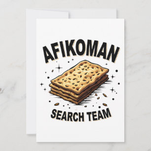 Invitation Équipe de recherche Afikoman Hanukkah amateurs de 