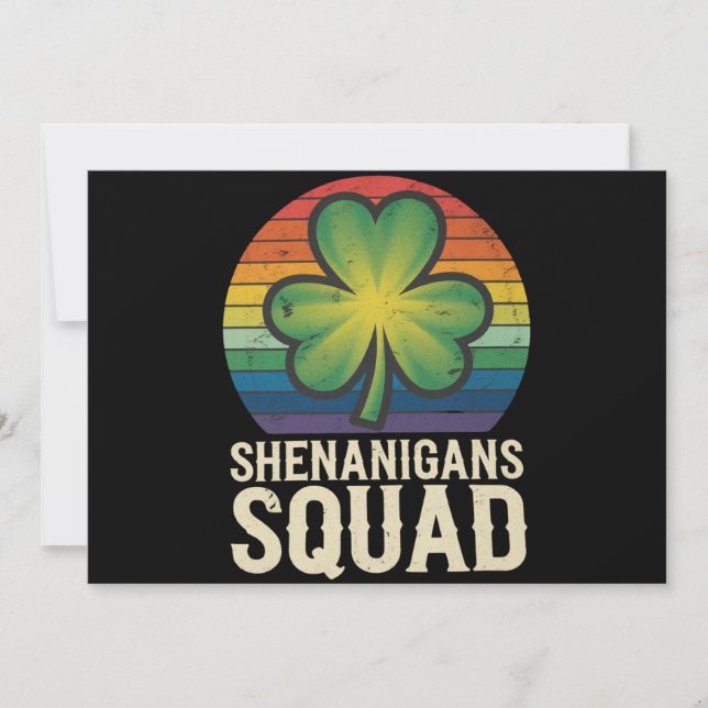 Invitation Équipe de Shenanigans Saint-Patrick Correspondante (Devant)