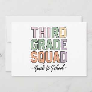 Invitation Équipe de troisième année Enseignants Enfants 3e a