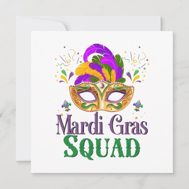 Invitation Équipe Mardi Gras (Devant)