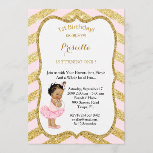 Invitation ęr FILLE d'anniversaire, ęr anniversaire de