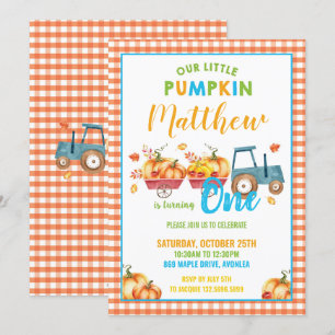 Invitation Ęr garçon de camion de récolte de fête