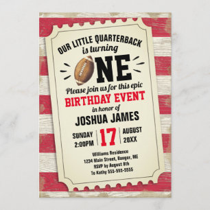 Invitation ęr L'anniversaire folâtre le rouge rustique de