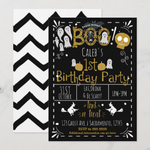 Invitation Ęr lunatique moderne de fête d'anniversaire de