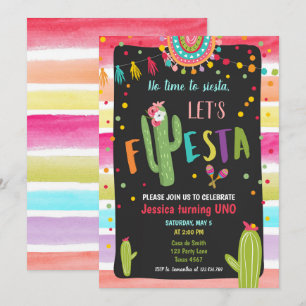 Invitation Ęr premier anniversaire de fiesta de cactus