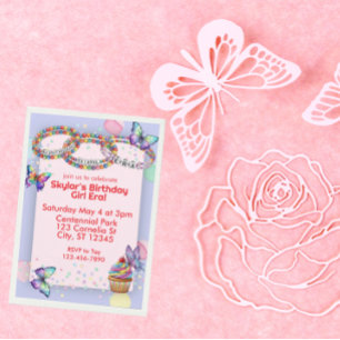 Invitation Ère de la fille d'anniversaire, Bracelet d'amitié