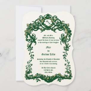 Invitation Ere Victorienne Rococo Baroque Style Fruit & Folit