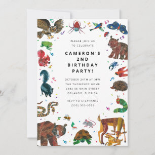 Invitation Eric Carle Ours Brun - Anniversaire des Amis de