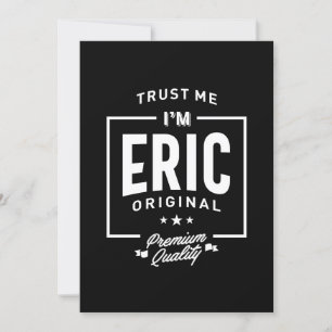 Invitation Eric Nom personnalisé Cadeau Anniversaire