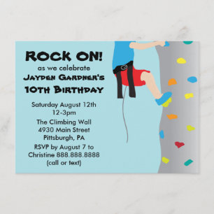 Invitation Escalade Boy's Rock Wall