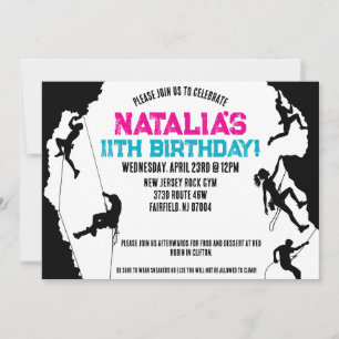 Invitation Escalade Rock Gym Anniversaire