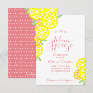 Invitation ESCALE PRINCIPAL citron d'été FÊTE DES MARIÉES cor