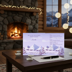 Invitation Escapade de week-end en montagne en hiver pour EVJ
