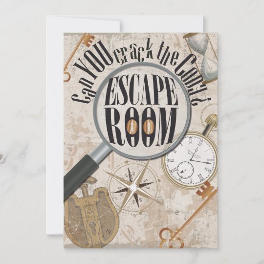 Invitation Escape Room Game Personnalise Anniversaire Zazzle Ca