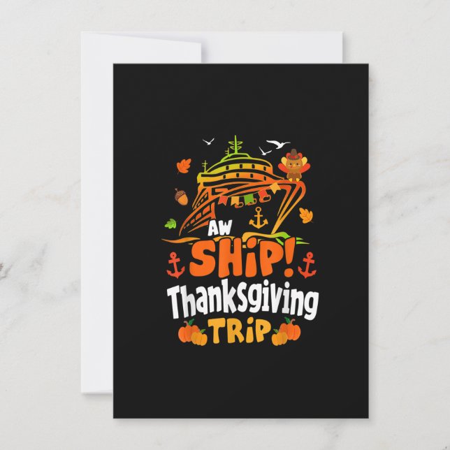 Invitation Escouade de croisière Thanksgiving Vacances famili (Devant)