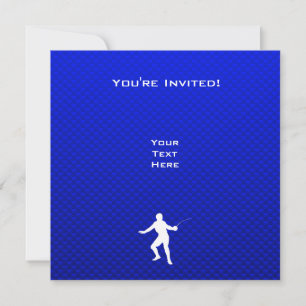 Invitation Escrime bleu
