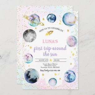 Invitation Espace Anniversaire Premier Voyage Autour Du Solei