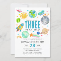 Espace Extérieur Soleil Lune Rocket Fête d'Anniver