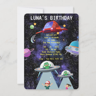 Invitation Espace Ufo Thème