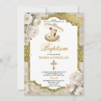 Espagnol Bautizo Fiesta mignonne petite fille Bapt