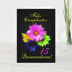 Invitation Espagnol : Quinceanera 15 ans B-jour
