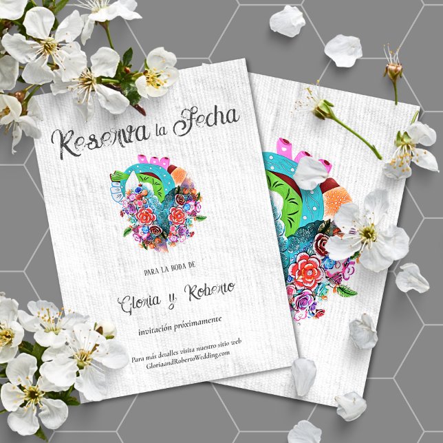 Invitation Espagnol Rustique Coeur Mexicain Mariage Enregistr (Créateur téléchargé)