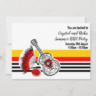 Invitation Espagnol Souvenirs Classic Stripe horizontale