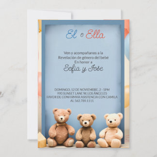 Invitation Espagnol Teddy Bear Thème Genre Reveillez Invitati