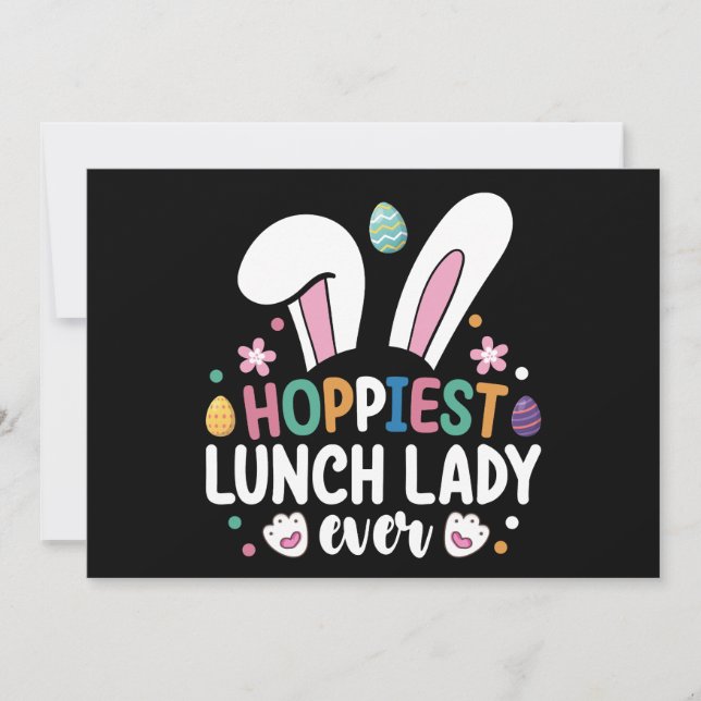 Invitation Espèce de poupée Lady School oeufs de lapin de Pâq (Devant)