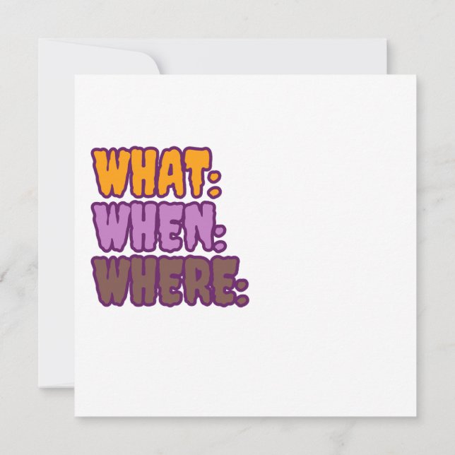 Invitation Espooky Party Fun Éffrayant Spider (Dos)