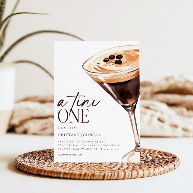 Invitation Espresso Martini A Tini Un Baby shower (Créateur téléchargé)