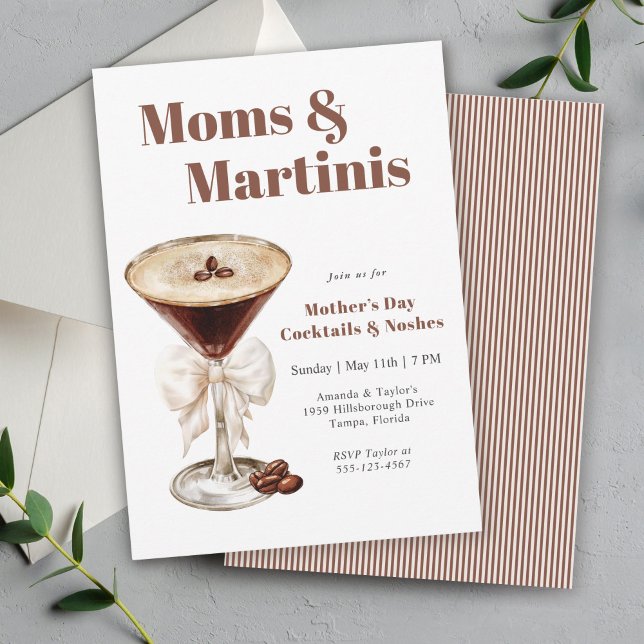 Invitation Espresso Martini Fête des Mères Cocktail Party (Available in both printed and instant download digital formats.)