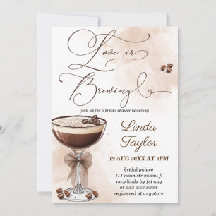 Invitation Espresso Martini L'amour est en train de se prépar