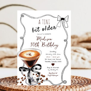 Invitation Espresso Martini Tini Bit Anniversaire Adulte Plus