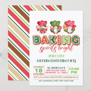 Invitation Esprits de pâtisserie lumineux avec l'invitation d