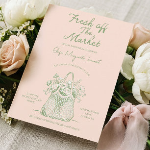 Invitation Esquisse Florale de Mariage Fraîchement Sortie du