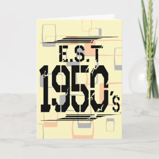 Invitation Est des années 1950 - 60e à 70e anniversaire