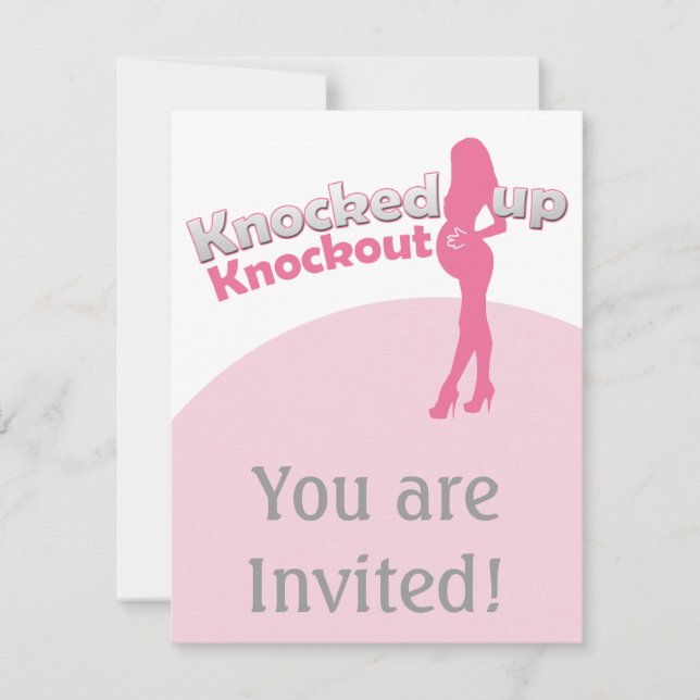 Invitation Est frappé vers le haut du baby shower Knockout (Devant)